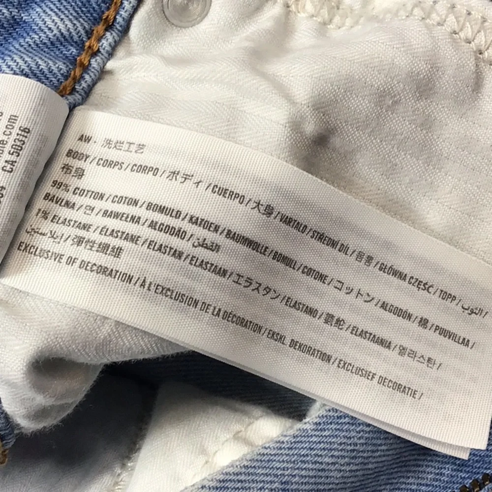 Abercrombie ‘High Rise Mom Jean’ Frayed Ankle Distressed Denim Sz.29/8R - Picture 6 of 12